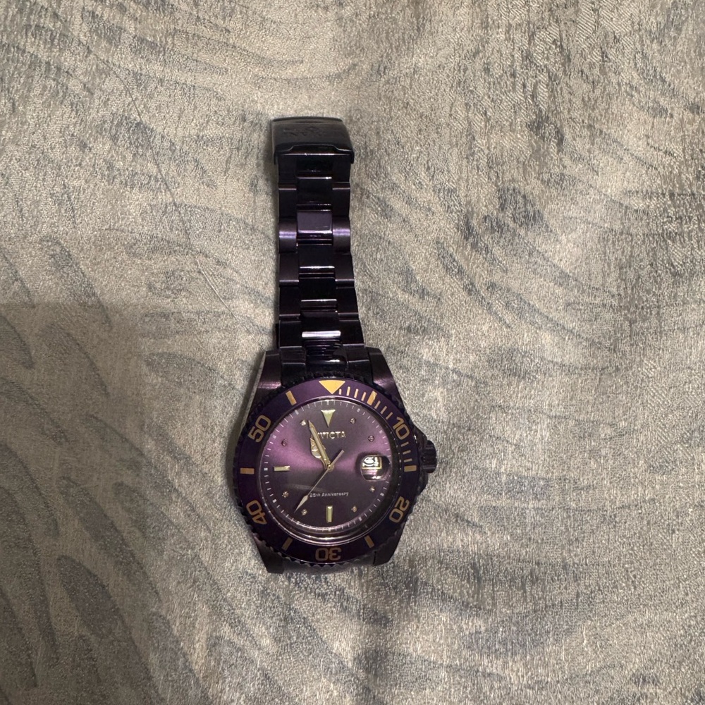 Invicta Men's Watch in Deep Purple and Gold